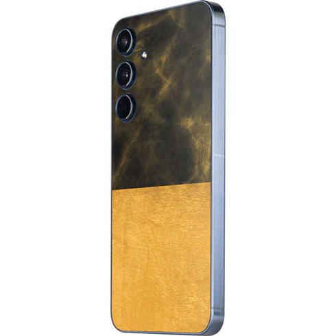 Black and Gold Split Marble Galaxy A35 5G Skin